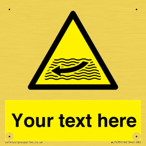 Custom Warning strong river flows